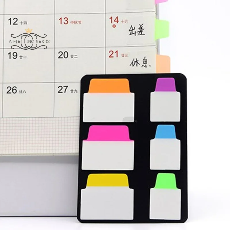 120 Pages Simple Pure Transparent Index Stickers Color Label Stickers DIY Sticky Notes Office School Supplies