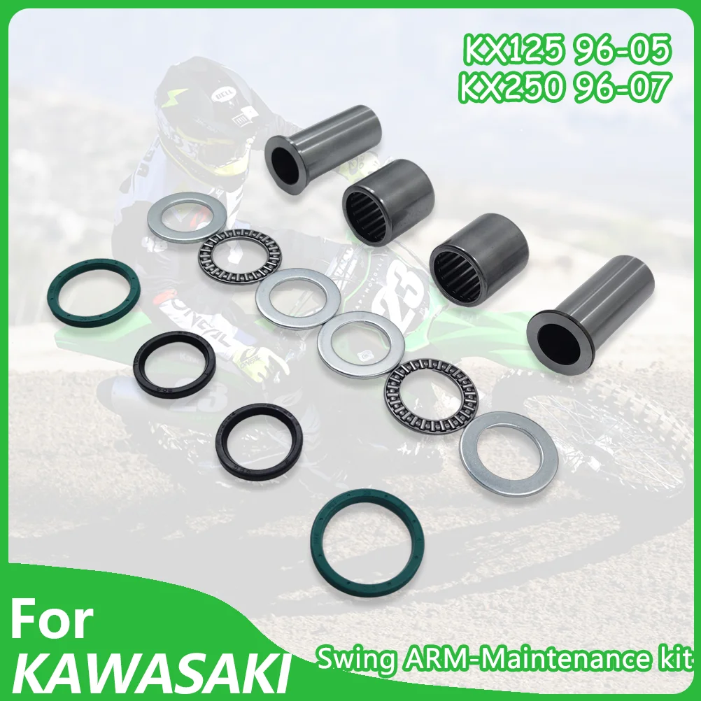 

OTOM Motorcycle Swing ARM Oil Seal Thrust Needle Bearing Bushing For KAWASAKI KX125 KX250 Off-road Bikes Parts