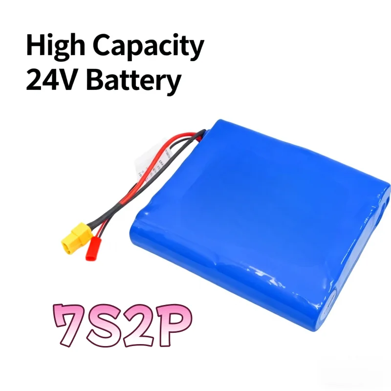 High Capacity 24V 8000mAh 7S2P 18650 Lithium Battery for Mini ,Compatible with 25.2V 29.4V Unicycle, Rechargeable Battery Pack