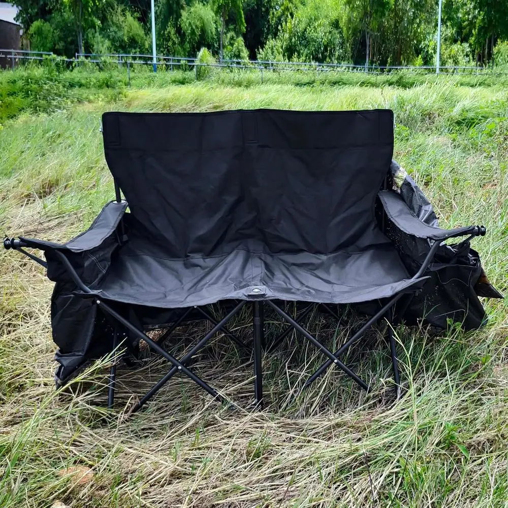 Cego de caça camuflada pop-up de cadeira dupla para caça de cervos e jogos com recurso transparente