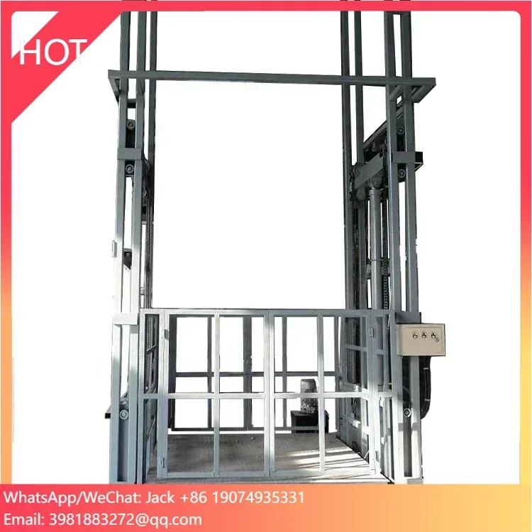 

Vertical Hydraulic Cargo Lift Elevator Wall Mounted Mezzanine Cargo Lift Goods Elevator Freight Elevator for Indoor Outdoor