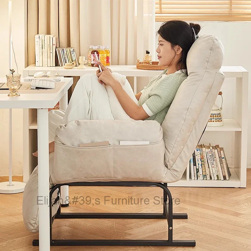 

White Luxury Recliner Armchair European Office Unique Indoor Reading Chair Minimalist Design Salon Meuble Bedroom Furniture