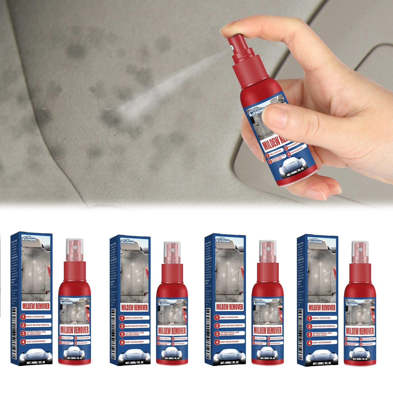 

Motorcycle Cleaner Vehicle Mold Remover Upholstery Seats Foot Mats Headliner Removal Cleaning Maintenance Spray