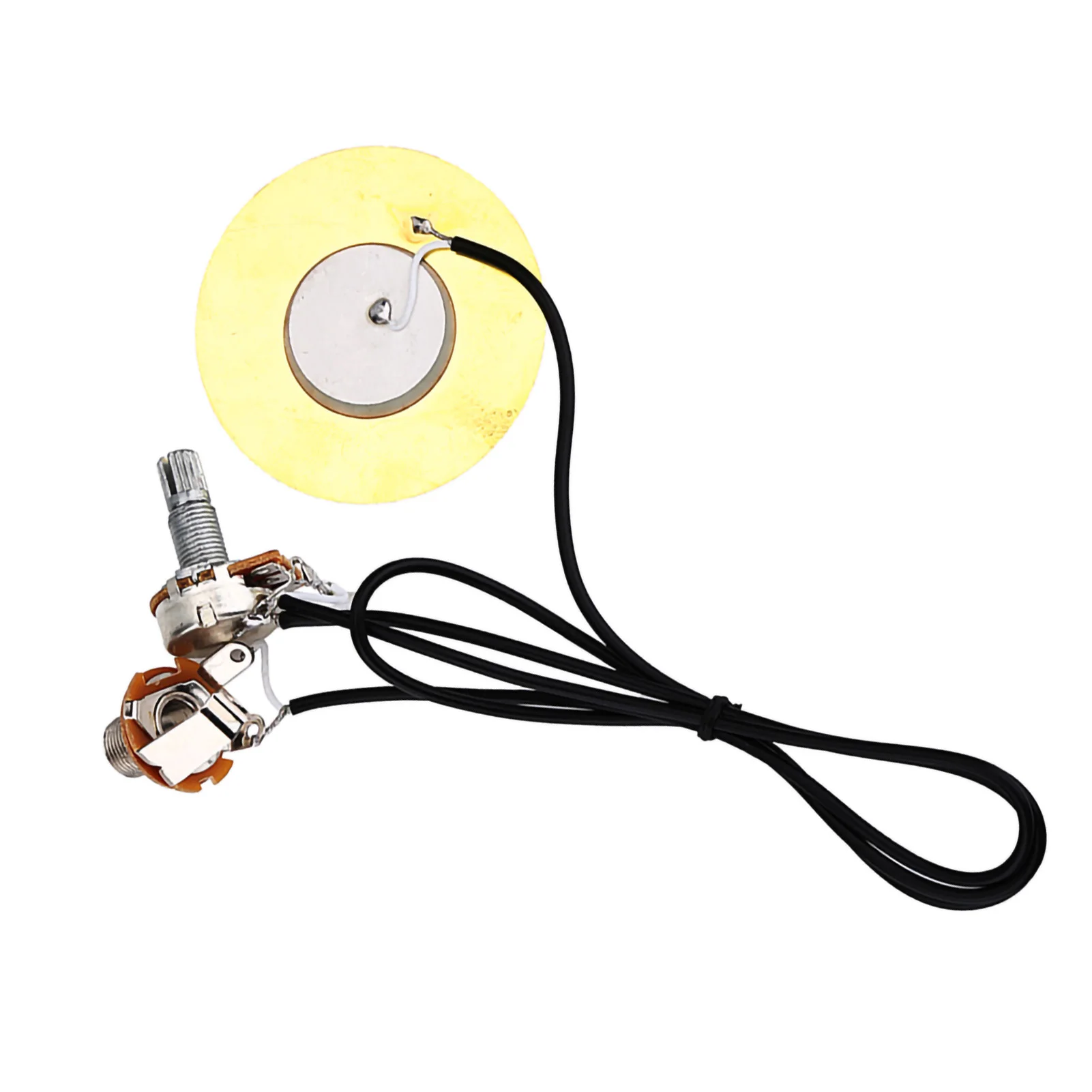 

50mm Metal Pickup Piezo Transducer Prewired Amplifier Pick Up for Guitar Mandolin Cigar Box Guitar Violin Ukulele Banjo
