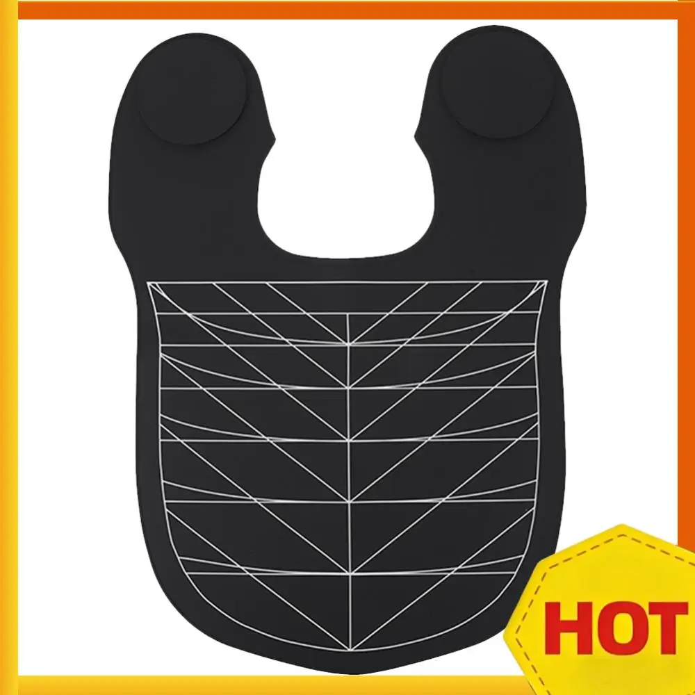 Silicone Hair Dye Collar Waterproof Hair Cutting Guide Collar with Guidelines Salon Hairdressing Hair Cutting Pad for Salon Home