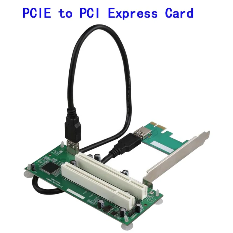 OUVU-سطح المكتب PCI-Express PCI-E إلى PCI بطاقة محول PCIe إلى بطاقة توسيع فتحة Pci المزدوجة USB 3.0 إضافة على محول البطاقة