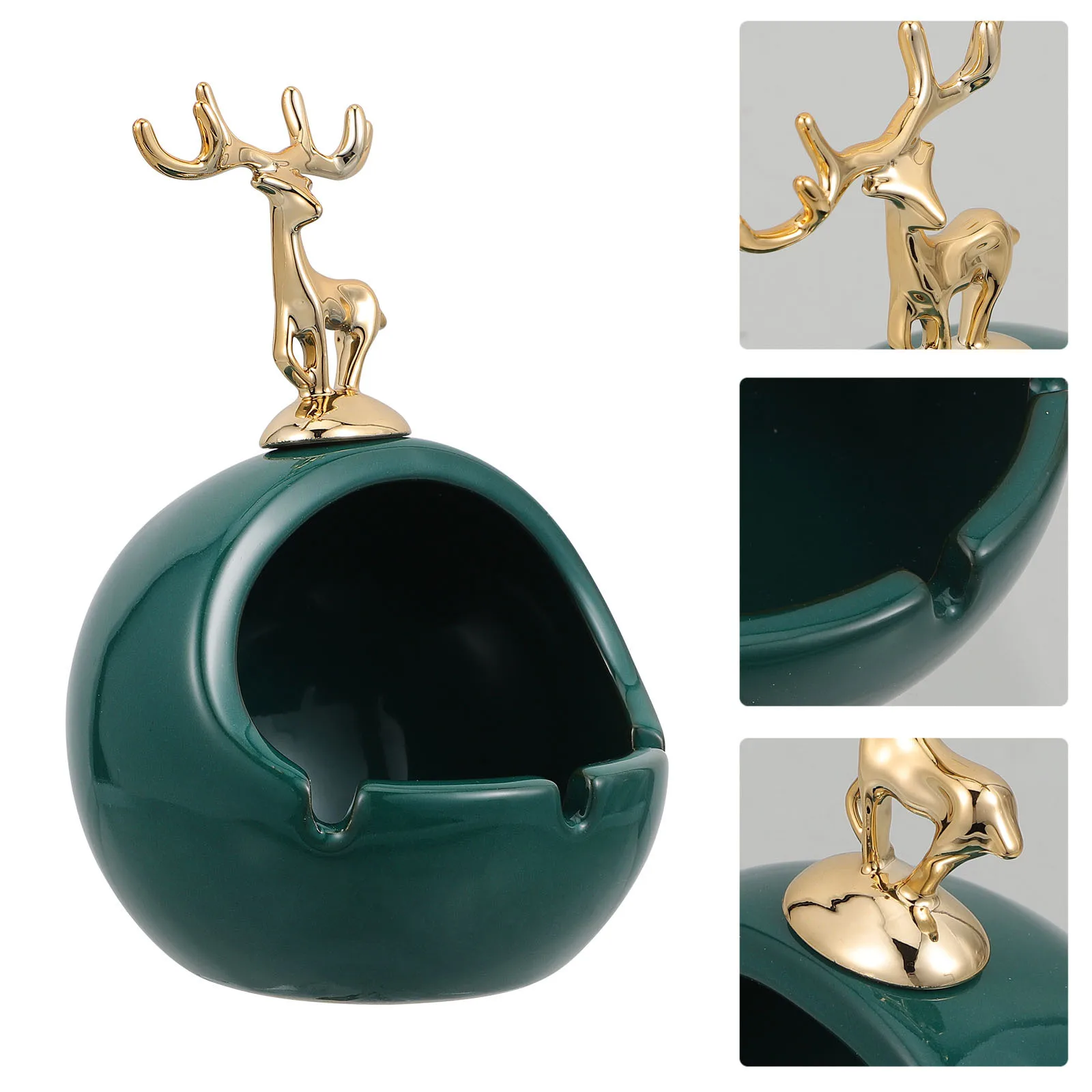 

Elk Ceramic Box for Porch Door Key Storage Jewelry Organizer Desktop Ornament Home Office Decorative Sundries Holder Gift