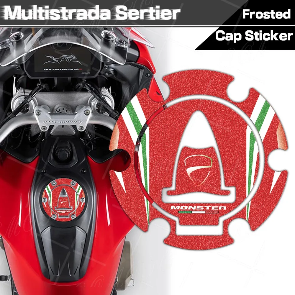 

Motorcycle Accessories Frosted Tank Cap Sticker Protector Decals For Desert X Rally V2 V4 V4S V4R Multistrada 950 1200 1260