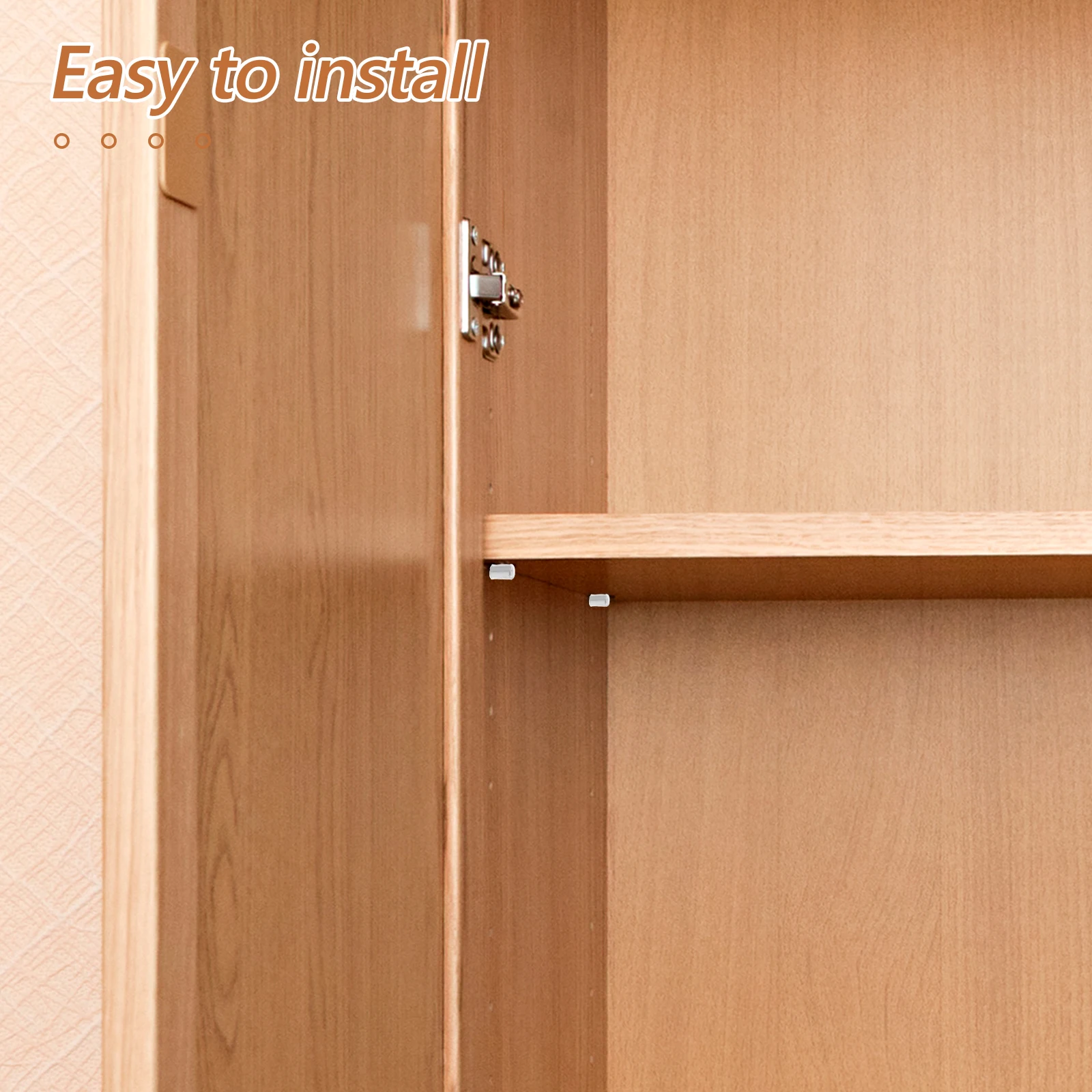 

50pcs Self-Tapping Shelf Support Pegs Heavy Duty Metal Shelf Holder Pins For Cabinet Closet Bookshelf No Slot Non-Slip Stable
