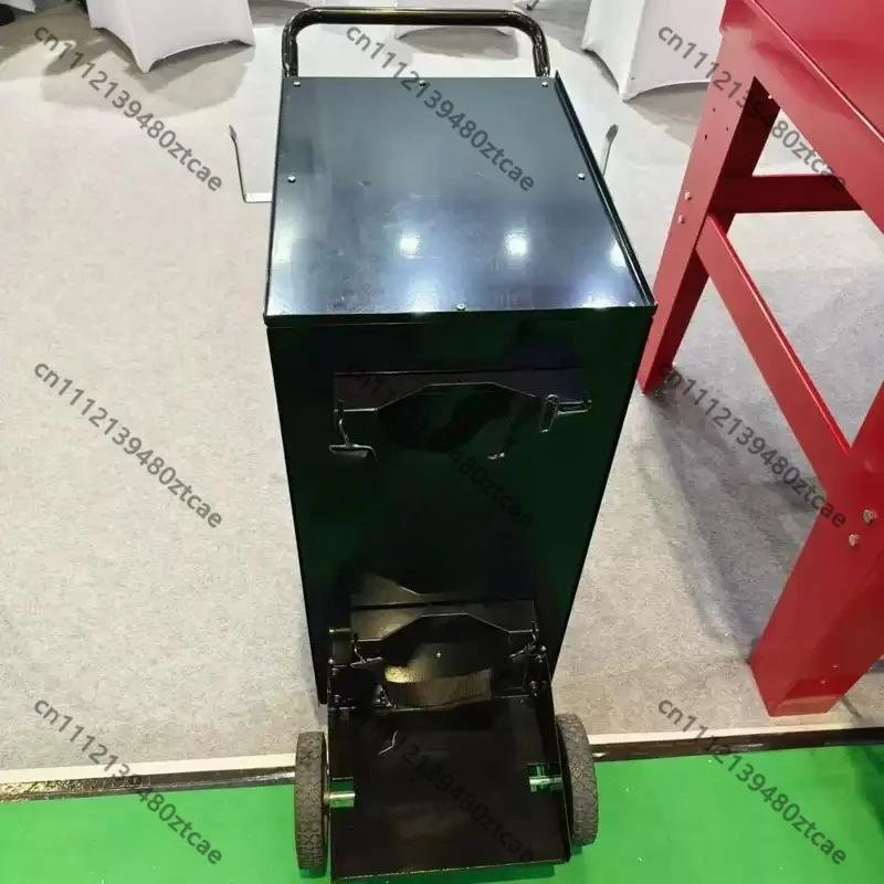 Portable Welding Machine Service Cart With Drawer, Sturdy Trolley Holding Oxygen Tank & Wire Feeder For MIG Welding Work