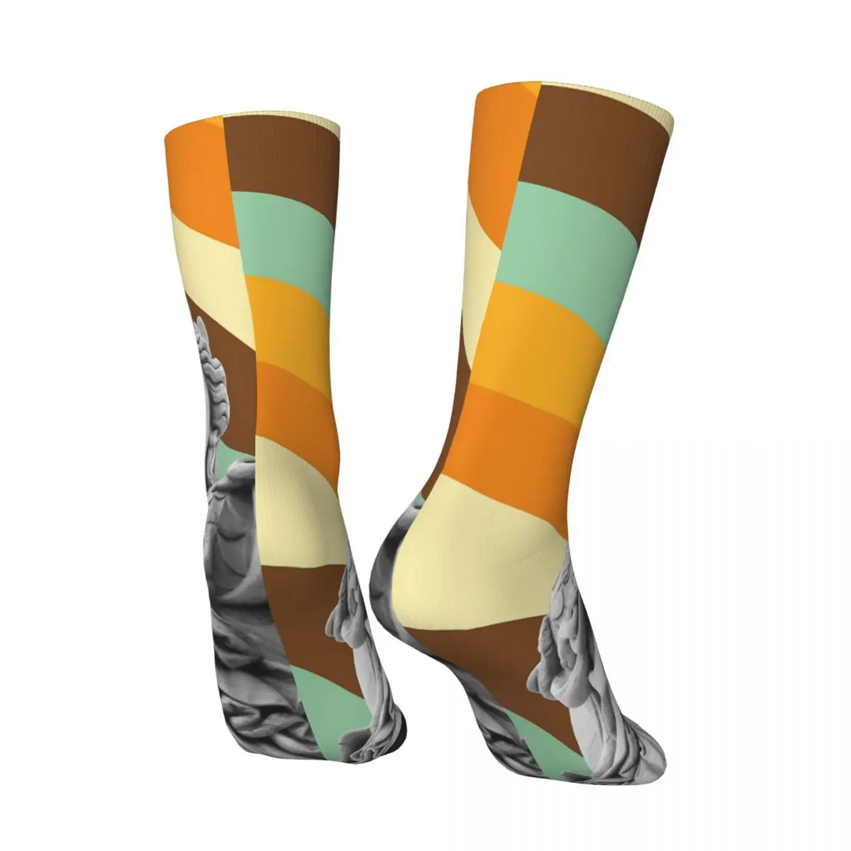 Hip Hop Athena Pallas Retro Summer Wave Crazy Men's compression Socks Unisex Ancient Greek Goddess Street Seamless Crew Sock