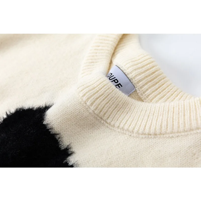 Christmas crew neck pullover men casual jacquard animal fun dog lazy autumn winter trend retro loose all-match knitted sweaters