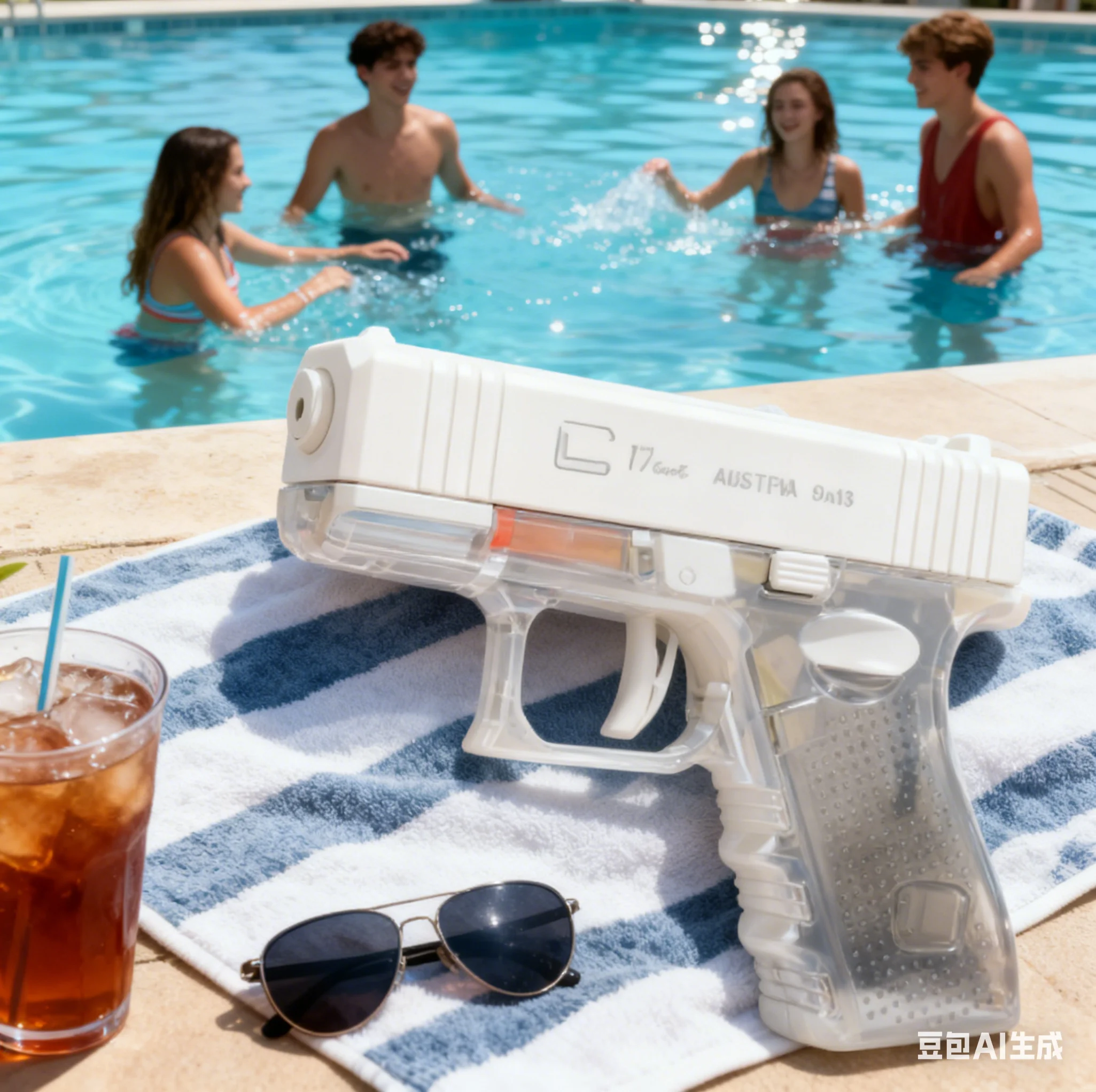 Pistolet à eau en boîte mystère, 6 couleurs uniques, sans duplication, pulvérisation manuelle continue, fête de piscine d'été, jouets de plein air pour la famille