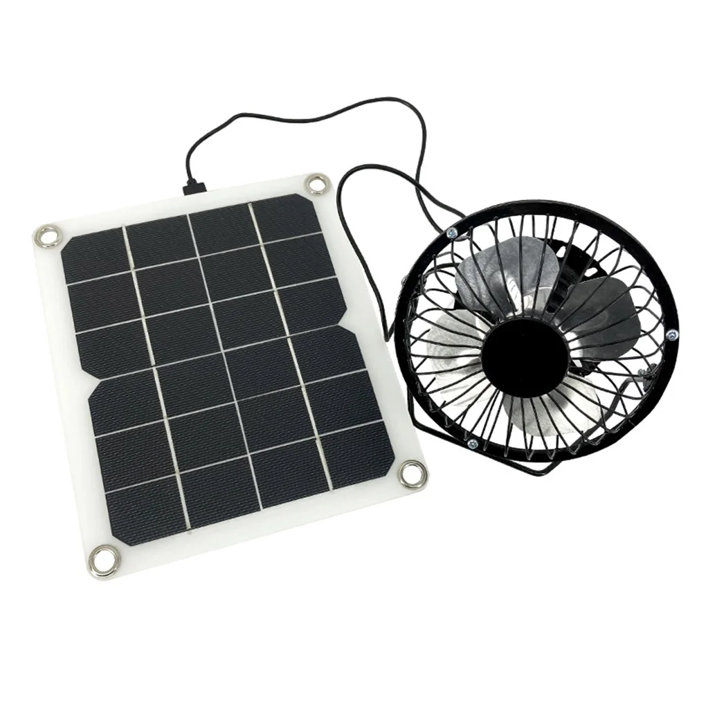 

10W Solar Panel Fan Waterproof Mini Exhausting Air Extractor for Outside Chicken Chicken Pet House Window Exhaust