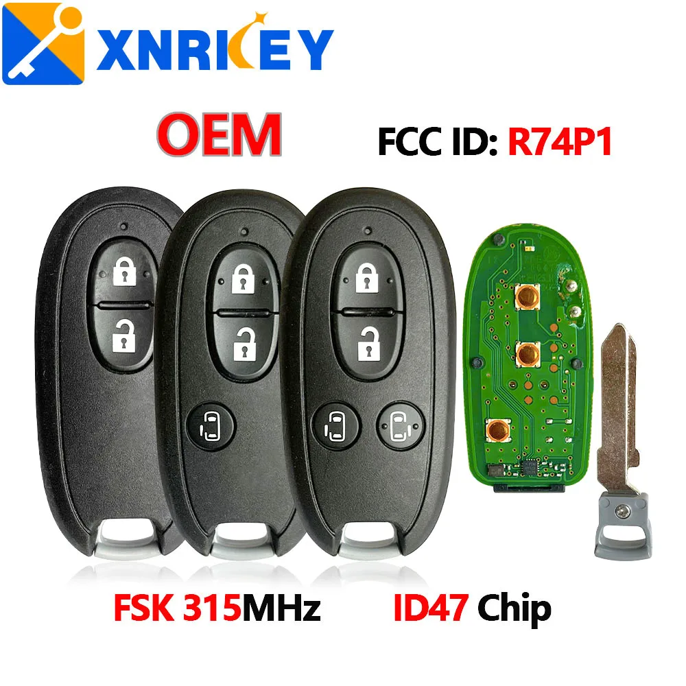 XNRKEY Genuine Remote Smart Card Key For Suzuki Alto Wagon Hustler 315MHz PCF7953 / HITAG 3 / 47 Chip FCC: R74P1 Russia Market