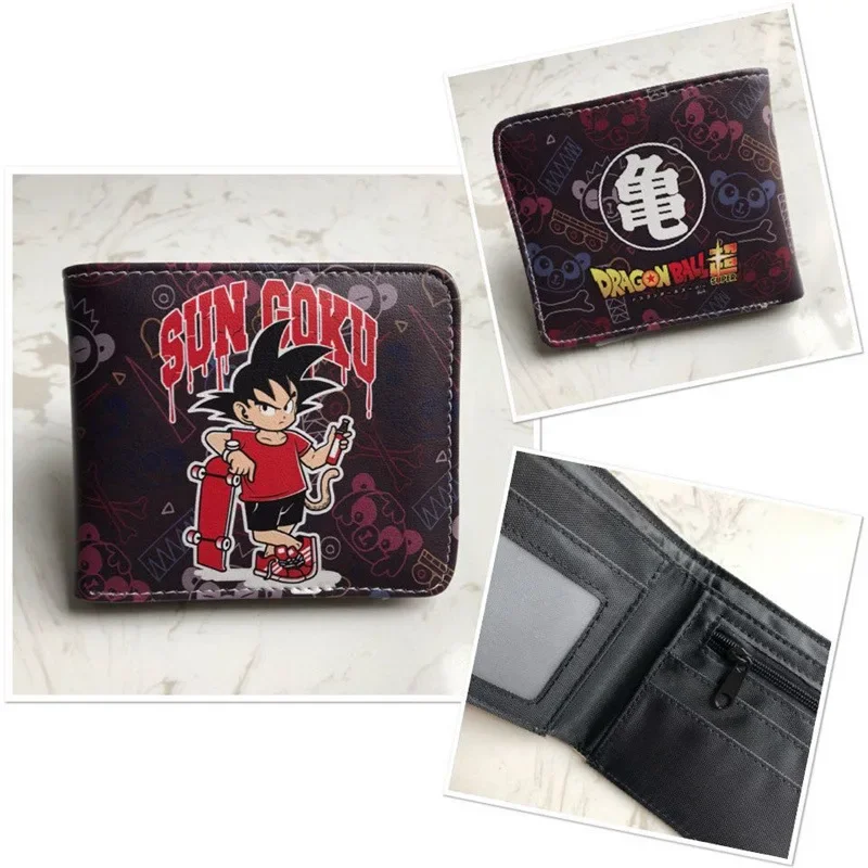 Dragon Ball Anime Foldable Wallet Goku Vegeta IV Women Men Card Clip Bag Children Cartoons Cosplay Wallets Birthday Gifts