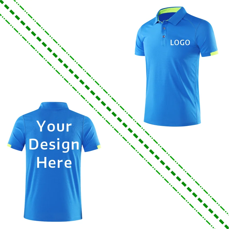 Quick Dry Polos Para Hombre Short Sleeve Custom Company Group Polo Shirt Logo Embroidered Top Camisa Masculina Men Summer Shirt