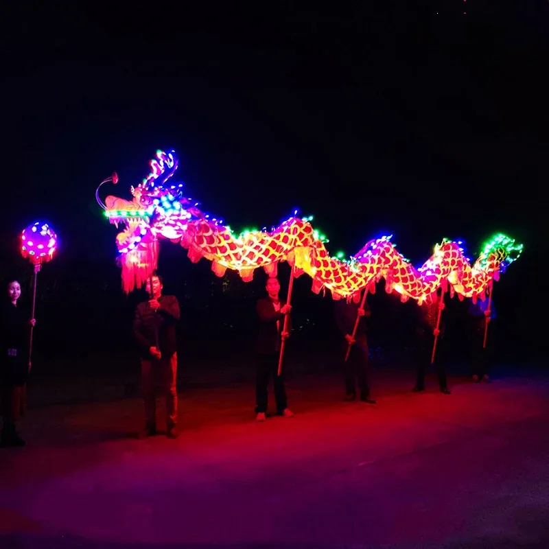 LED Light Dragon Dance Equipment  Costume Traditional  Evening Performance Customized