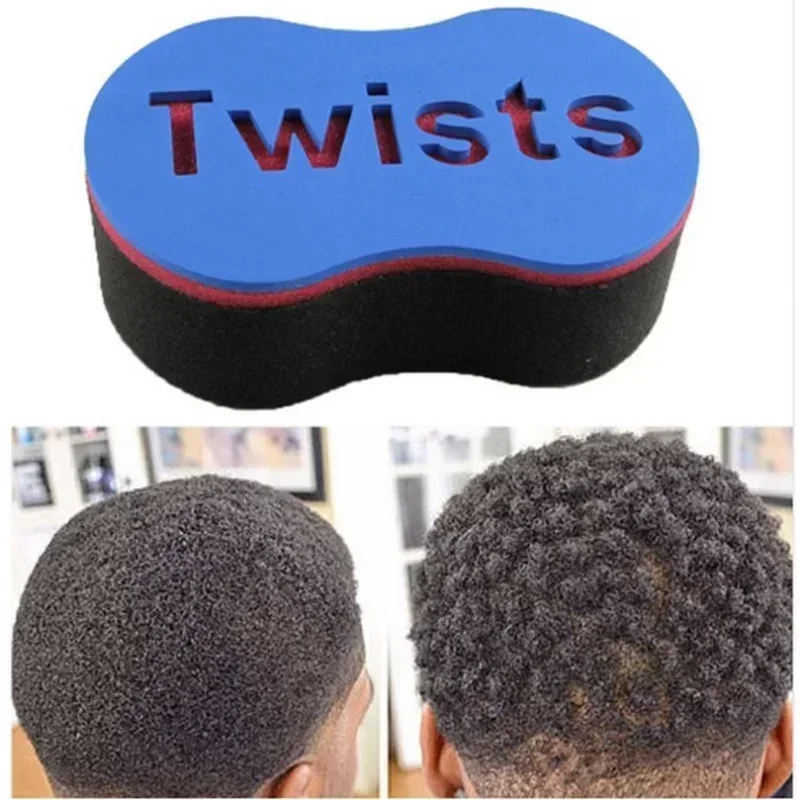 African Hair Sponge Twists for Men Hair Styling Tool Barber Brush Portable Hair Braid Twist Hairbrush