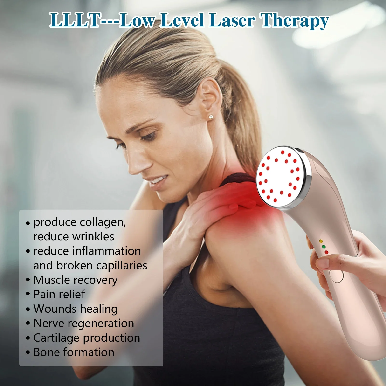 

Hand-held Physical Treatment Infrared light Red Light heat Laser Therapy Device For Relieve Neck Back Arthritis Pain
