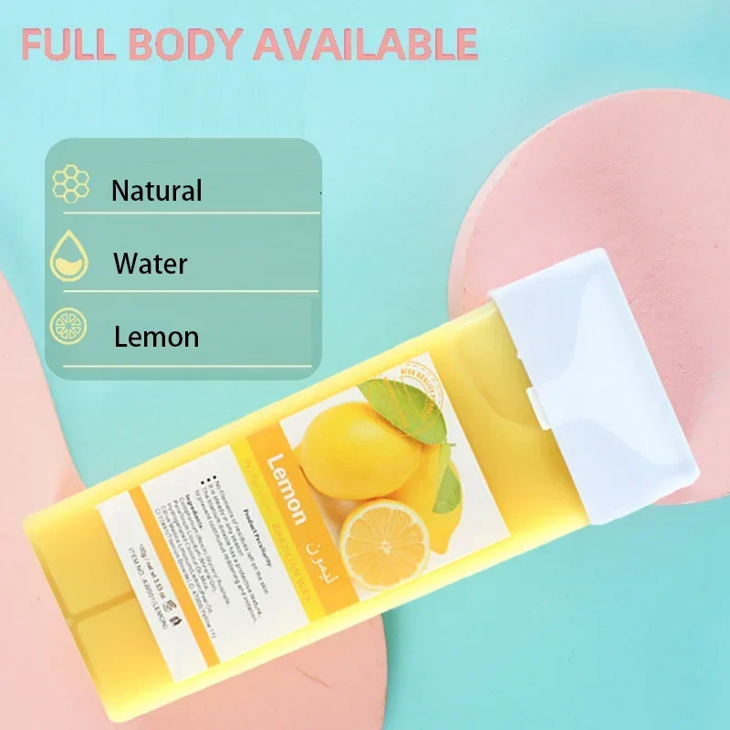 عبوات شمع قابلة للدوران غير مؤلمة - إزالة شعر طبيعي مضاد للحساسية للبيكيني والجسم، مجموعة إزالة الشعر السريع للنساء