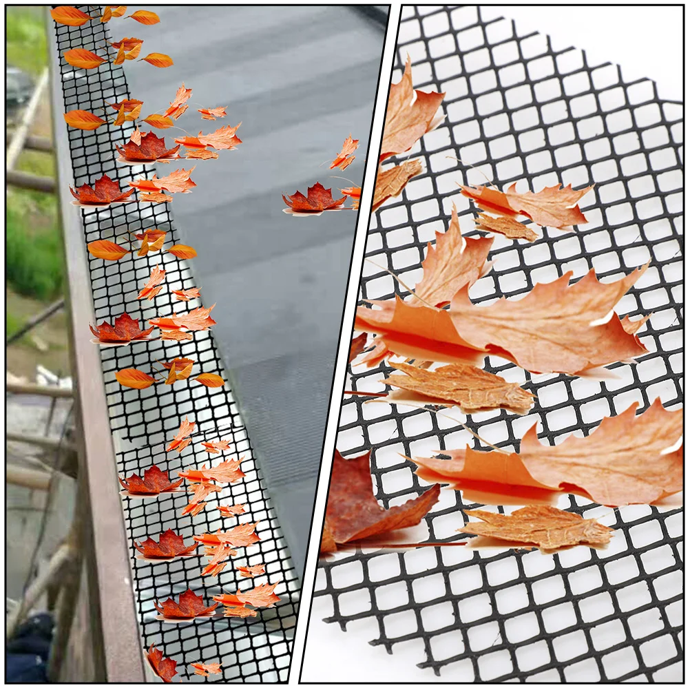 

1 set Plastic Gutter Guard Mesh For Drainage Ditch Anti Clogging Leaf Protection Garden Yard Sink Netting Gardening Mesh