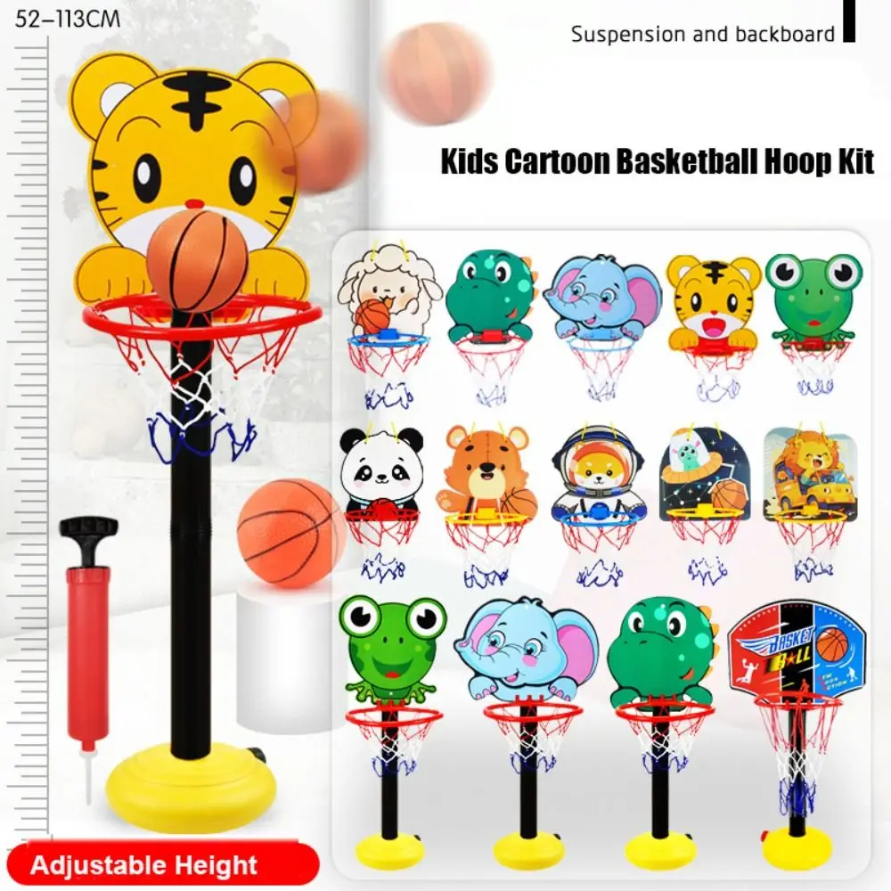 Pai-filho crianças dos desenhos animados basquete hoop kit 10 estilos presente animais suporte de basquete jogo de plástico esporte jogar brinquedos