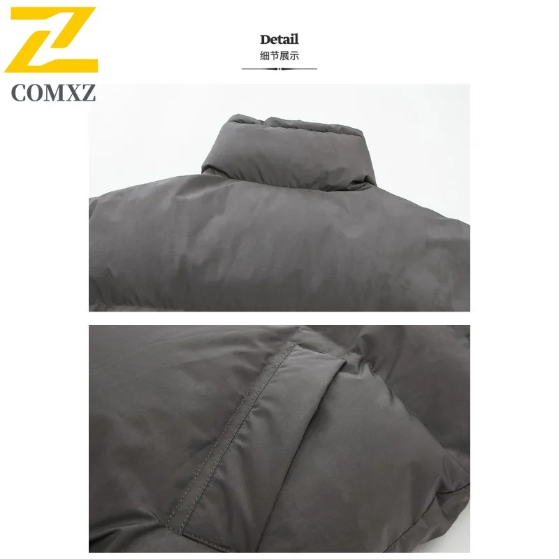 COMXZ 2025 جديد الرجال سترة قطن الخريف الشتاء الكورية نمط العصرية فضفاضة سميكة معطف دافئ تنوعا سترة واقية خفيفة الوزن