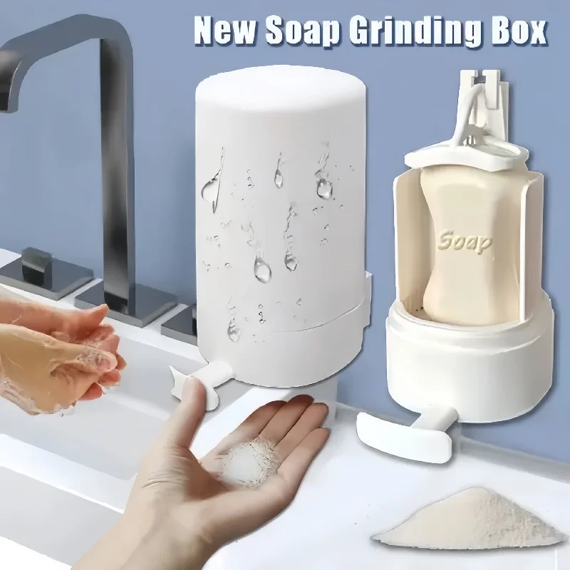 Soap Dispenser Wall Mounted Soap Grinding Box Creative Waterproof Soap Container Grinder Not Require Drilling Designed Hand Wash