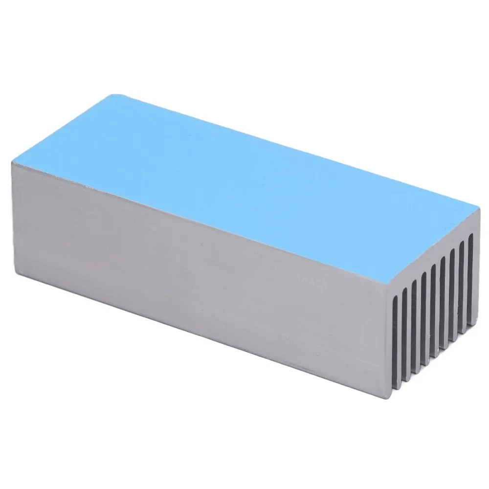 2Pcs 100x40x30mm Cooling Fins Silver With Thermal Conductive Adhesive Aluminum Heatsink Aluminum Material Aluminum Heat Radiator