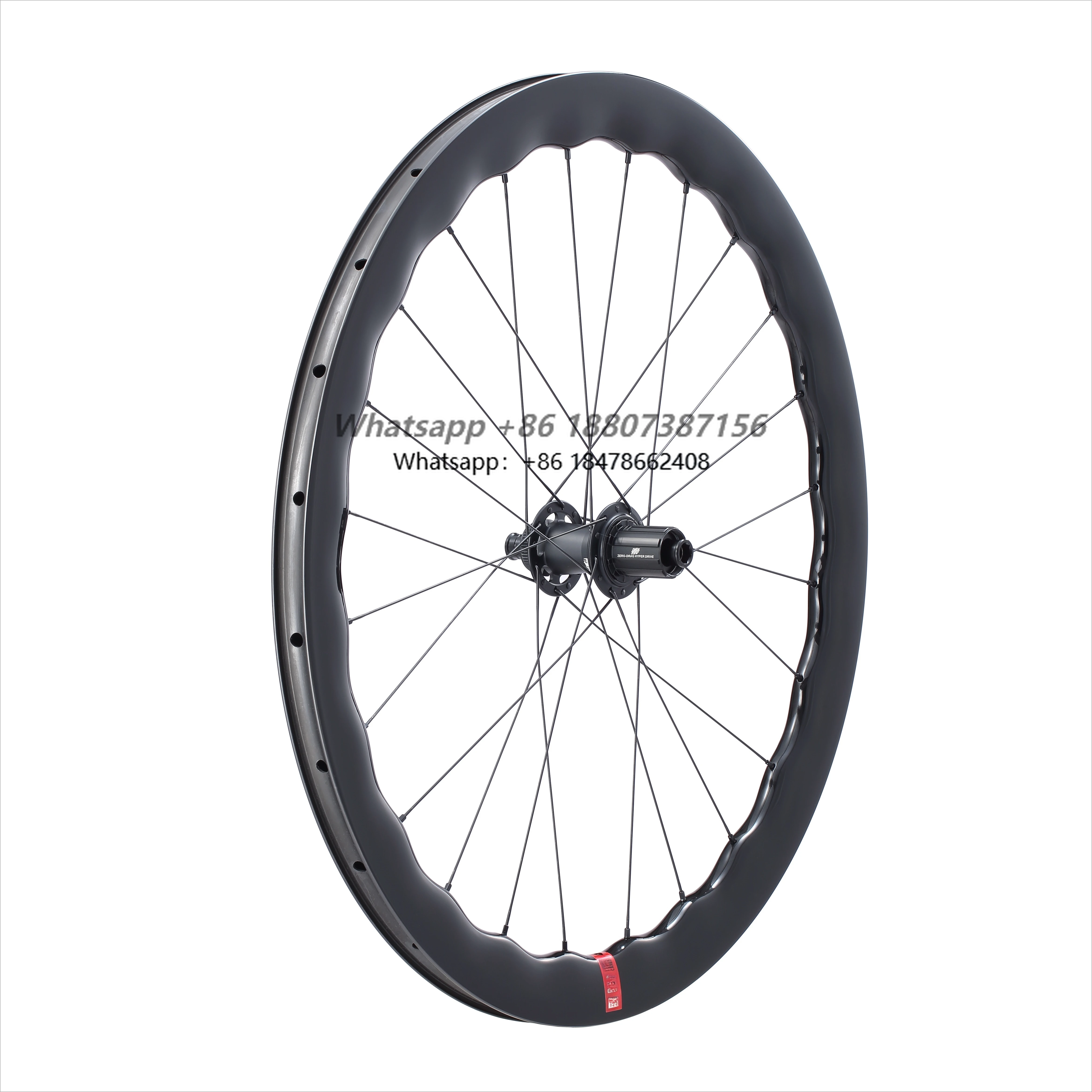 

RDCH Pro Carbon Wheel Set Ripple Design RIM T1100 Full Carbon 24H 700C Ultra Light Weight With 4 Sealed Bearing