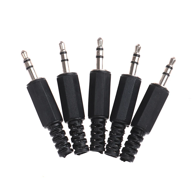 Mono Stereo Audio Jack Plug, 3.5mm, 3 Pole Headphone, conector macho, solda DIY