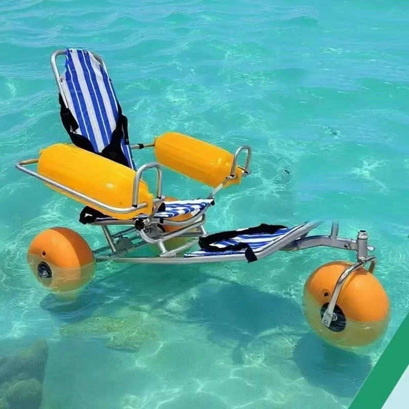 Water Floating Wheelchair Beach Wheelchair 16 inch Balloon 12 inch Balloon Tires