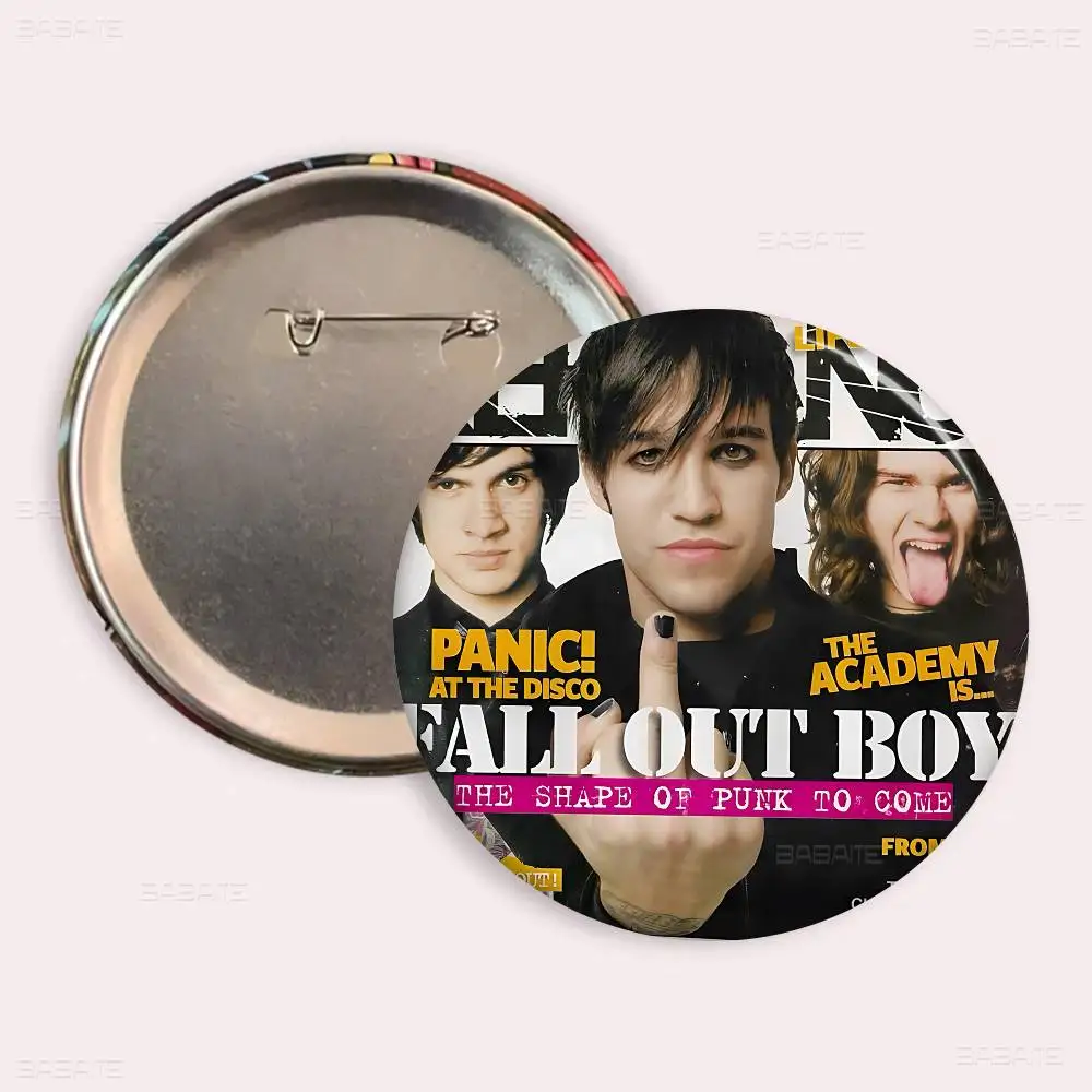 الموسيقى F-الخريف خارج الصبي 32/44/58 مللي متر تخصيص زر دبابيس لطيف مضحك الإبداعية شارة مجوهرات ديكور هدايا للأصدقاء #3