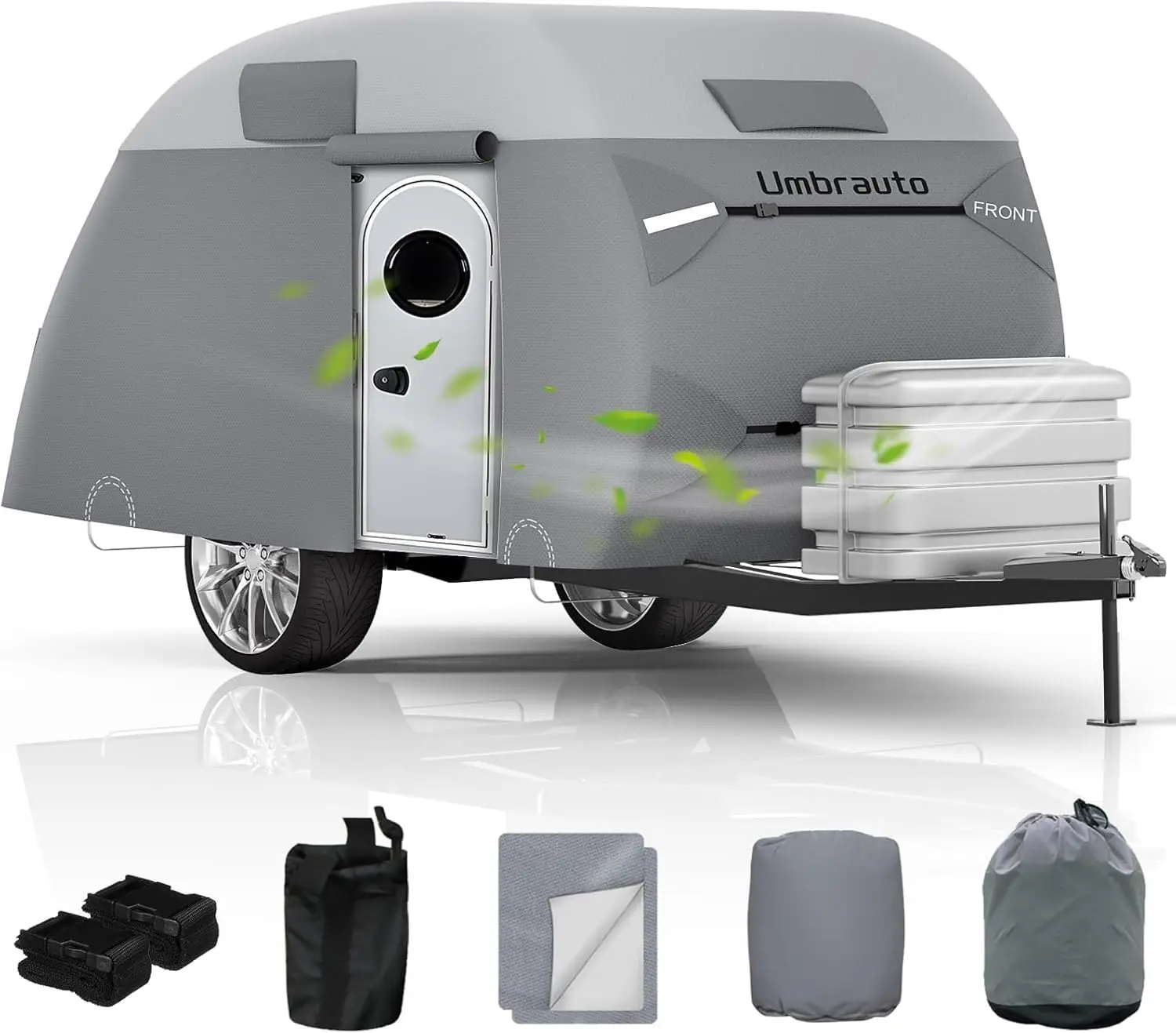 Camper Cover for Teardrop Trailers and RVs, Fits 12'-15' Lengths, Trailer RV Cover