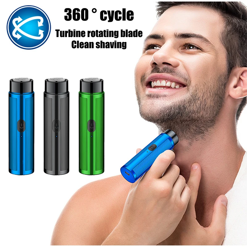 Mini Afeitadora eléctrica para hombres, maquinilla de afeitar automática, maquinilla de afeitar recargable para coche, cuchillo de barba portátil,