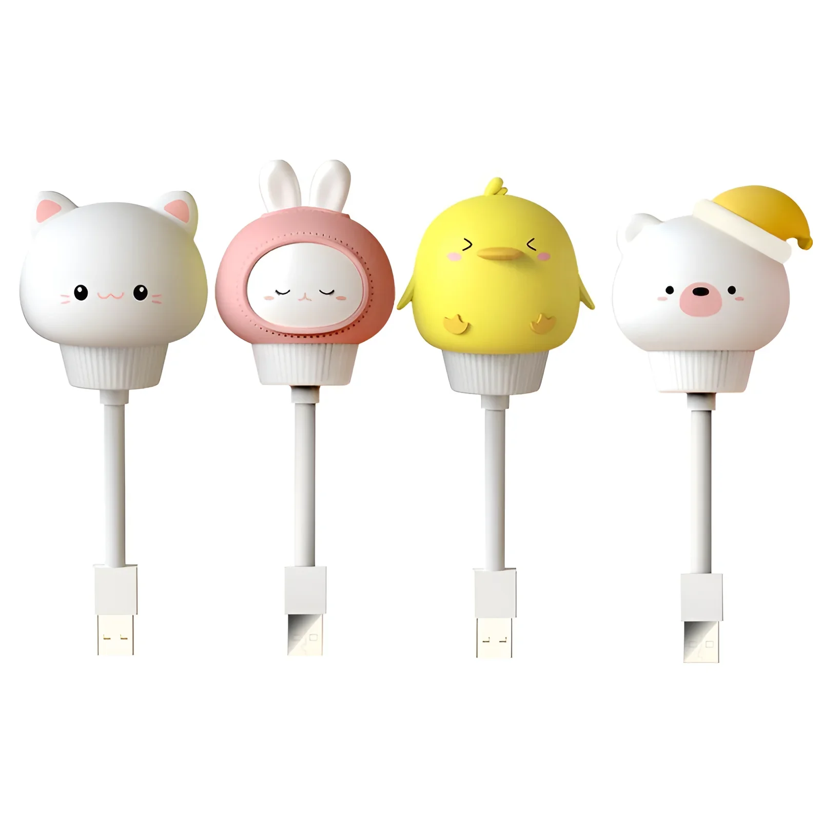 

LED Night Light USB Direct Insert Cute Cartoon Bear Rabbit Pet Shape Pet Night Light Bedroom Kids Decorative Light