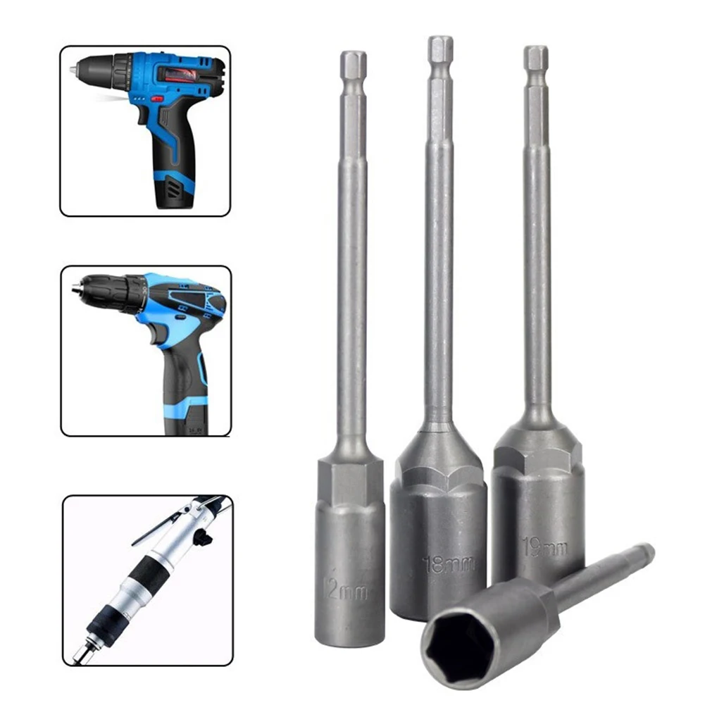 

1Pcs 5.5mm To 19mm Socket Wrench Pneumatic And Electric Screwdrivers Hex Socket Nut Driver Set For Machine Repair/auto Parts