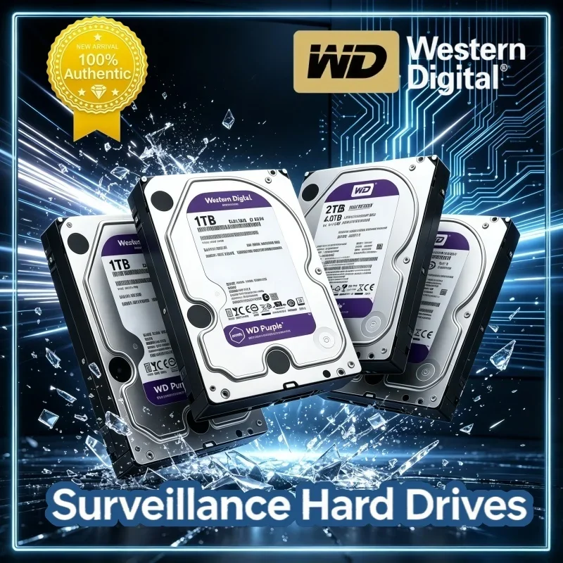 Western Digital WD Purple HDD 3.5" 1TB 2TB 3TB 4TB SATA 6.0Gb/s Hard Drive Disk For Security System Video Recorder Ssd Hard Disk