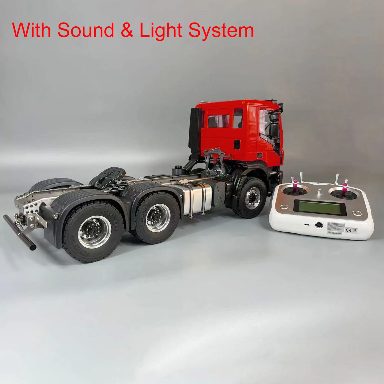 1/14 6x6 Metal RC Tractor Truck Radio Control Painted Assembled Electric Car Motor Model Sound Light Vehicle Hobby Toys Gifts