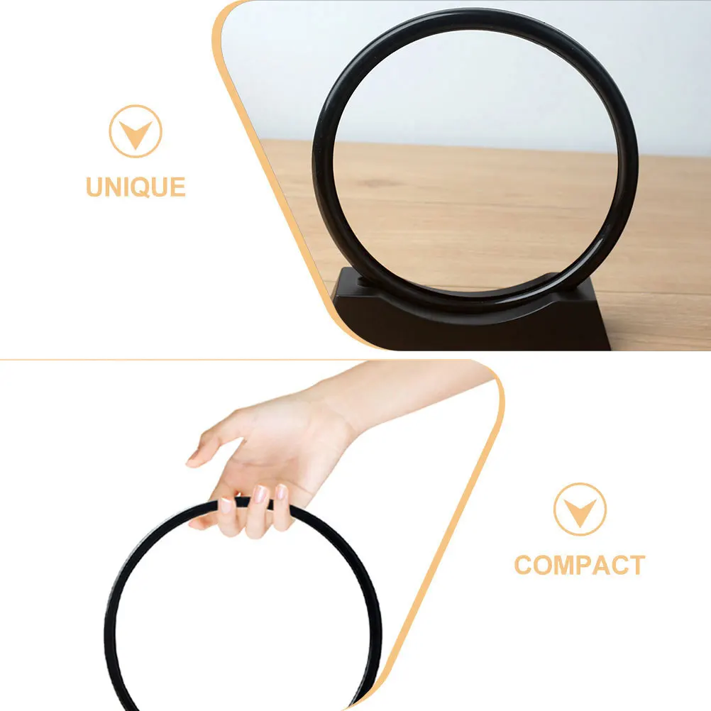 Moving Sand Painting Frame DIY 12-Inch Black Base with Rubber Ring Quicksand Round Sand Art Picture for Office Home