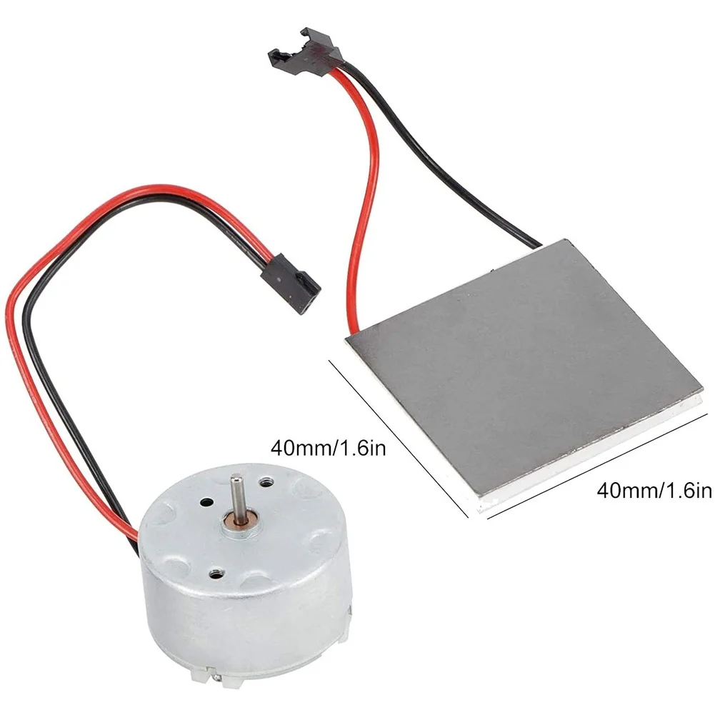 Thermoelectric Generator Motor Kit 40x40mm Metal Silver For Wood Burning Fireplace Stove Fan Heat Power Conversion Accessories