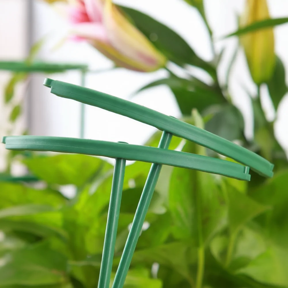 Adjustable Plant Support Stake Orchid Flower Climbing Trellis Stem Holder Green Plastic Gardening Accessory Fixed Tool