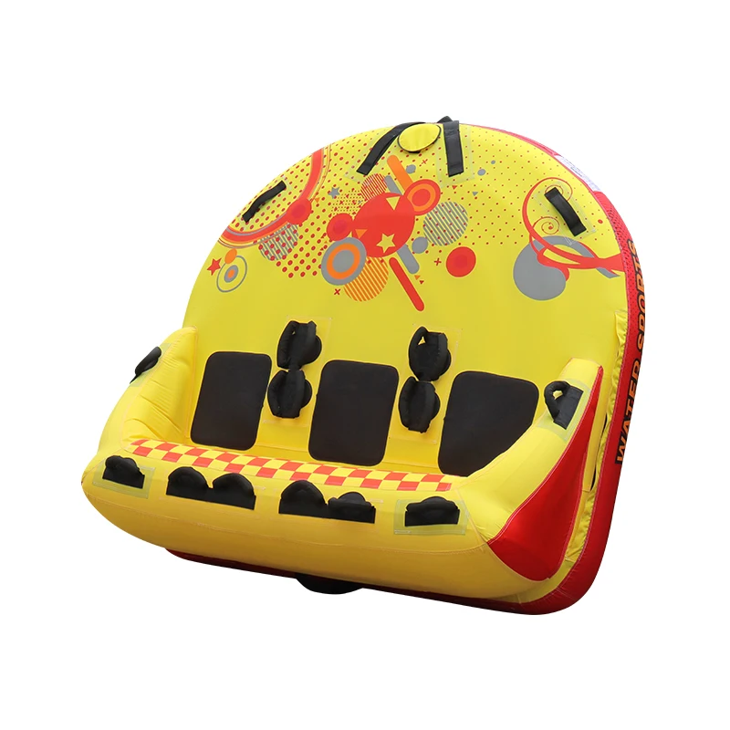 

New 3 Person Towable Tubes for Boating, Inflatable Water Sports Towable Boat Tube for Adults 1- 3 Riders