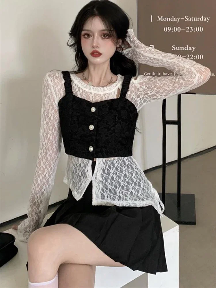 Mini Skirts Sets Women Pleated Design Camisole Slim Sweet Shirts Asymmetrical Ulzzang Sexy Summer Hot Girls Off Shoulder