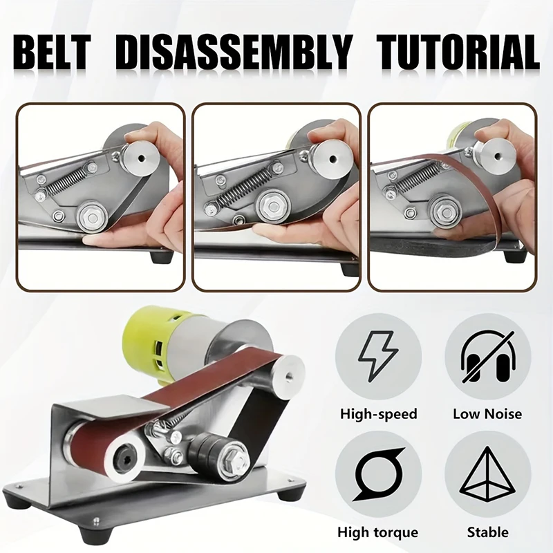 ポータブルベルトサンダー研磨研削シャープナー調整可能な DIY カッターエッジ電動ミニベルトサンダー電動ナイフシャープナー