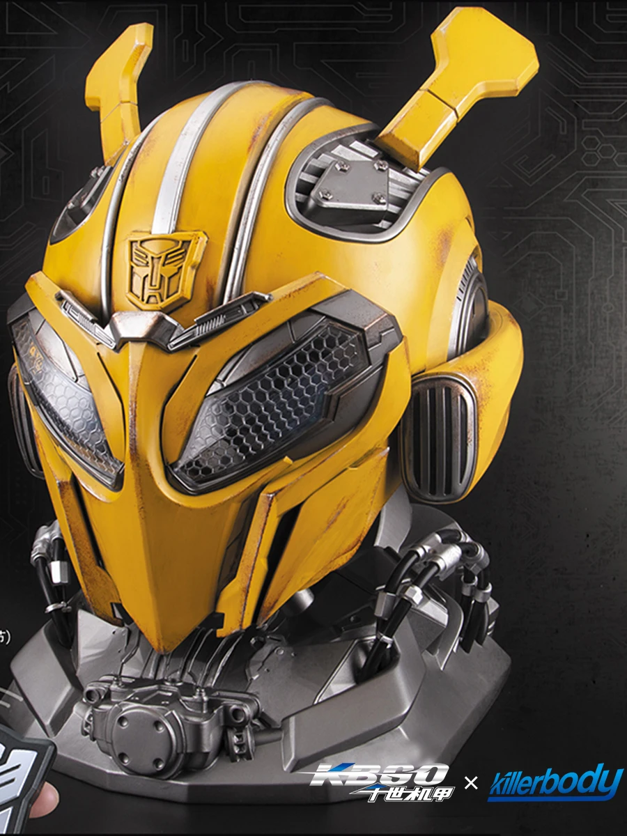 Bumblebee 1:1 Helm Transformers Echte Anime Fiugre Wearable Gezicht Veranderende Met Luidsprekers Model Poppen Decor Speelgoed Cadeau