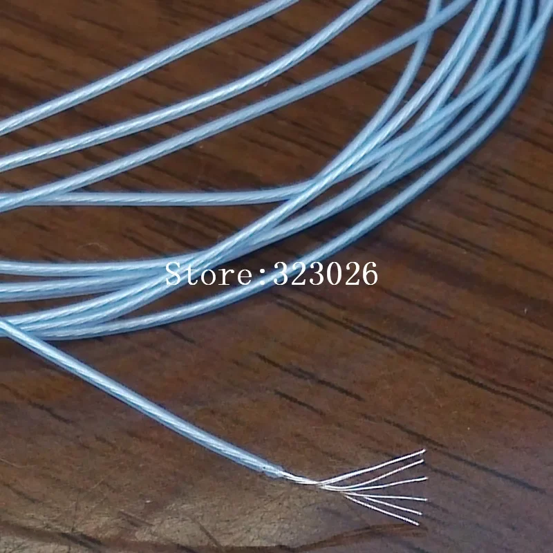 

silver plated wire diy earphone cable OD:0.6mm 50m