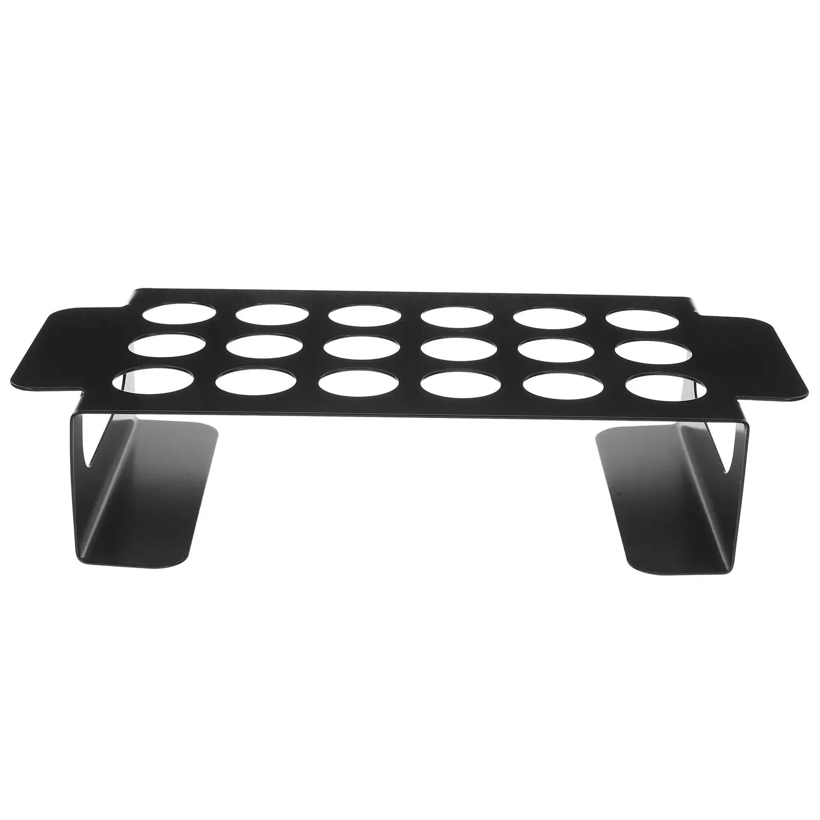 

18 Holes Black Chicken Leg Grill Rack BBQ Tool Stainless Steel Drumsticks Holder Lightweight Durable Easy Clean Outdoor Camping
