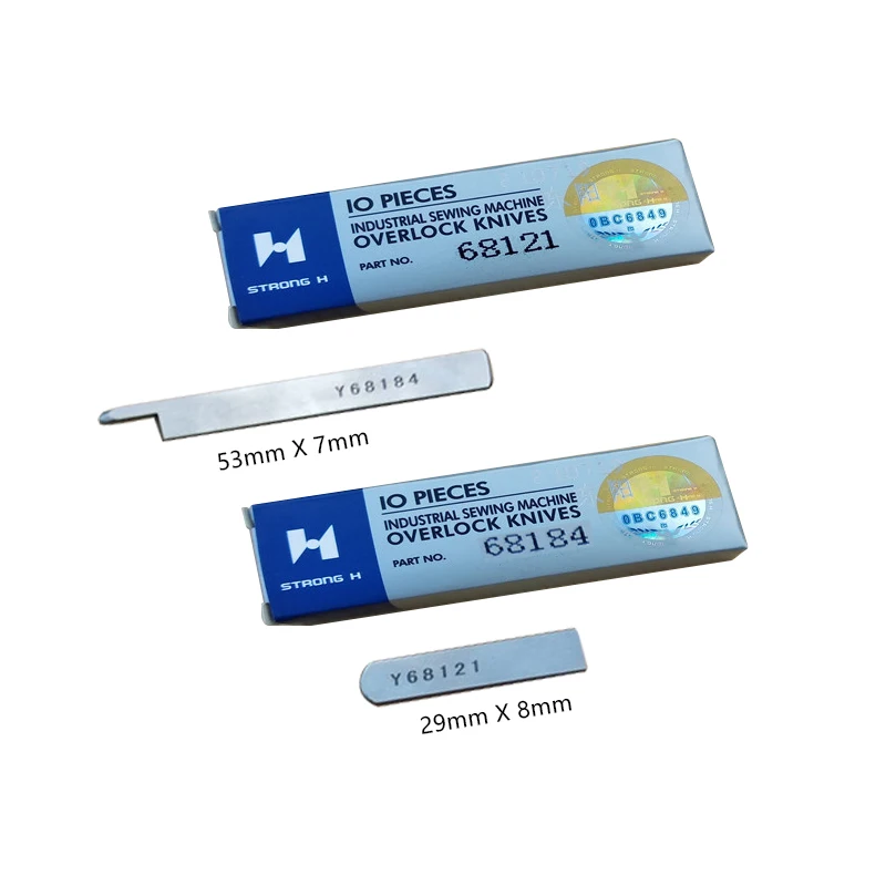 10 قطعة أربعة إبرة ستة خط خليط ماكينة خياطة الاوفرلوك 68184 68121 السكاكين العلوية السفلية تناسب YAMATO FD-62 SHINGRAY FW-740 #1